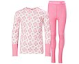 Juniorské termoprádlo Helly Hansen JR Graphic Lifa Merino set - sugar pink snowflake aop