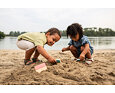 Dřevěné nástroje na písek - tvořte vzory - 3 ks BS Toys Sand Pattern Tools 9