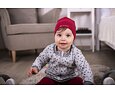 Dětská rozepínací mikina Little Angel podšitá Outlast® Puntík - šedý melír/růžová baby