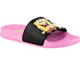 Dětské pantofle Coqui Stepy dk. pink / black SB