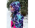Dětská zimní kombinéza Huppa Wille 1 dark lilac pattern / dark lilac