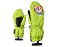 Dětské zimní rukavice Ziener Le ZOO MINIS lime green - celorozepínací palčáky s poutkem