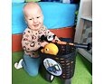 Dětský zvonek na kolo/odrážedlo Neobyčejně.cz Doprava - bílý a Dětský košík na kolo/odrážedlo Neobyčejně.cz Doprava - černý