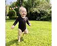 Dětské rostoucí merino body Tarua dlouhý rukáv - kakaové s myškou