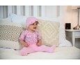 Dětská UV kšiltovka Little Angel Outlast® tenká Kytičky - růžová baby 2