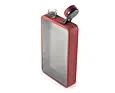 Průhledná placatka GSI Outdoors Boulder Flask 475 ml haute red 2
