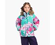 Dětská zimní bunda Huppa Alondra s kožíškem turquoise pattern