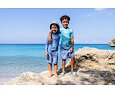 Dětské UV tričko Playshoes Shark turquoise - krátký rukáv 4 Dětský UV klobouk Playshoes Shark oboustranný - turquoise