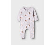 Dětský overal Name It Night suit deer - lilac marble / lavender gray 2pack 4