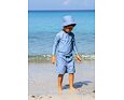 Dětský UV klobouk Playshoes Shark oboustranný - turquoise